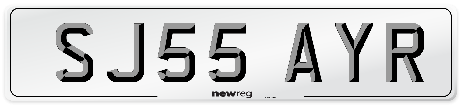 SJ55 AYR Number Plate from New Reg